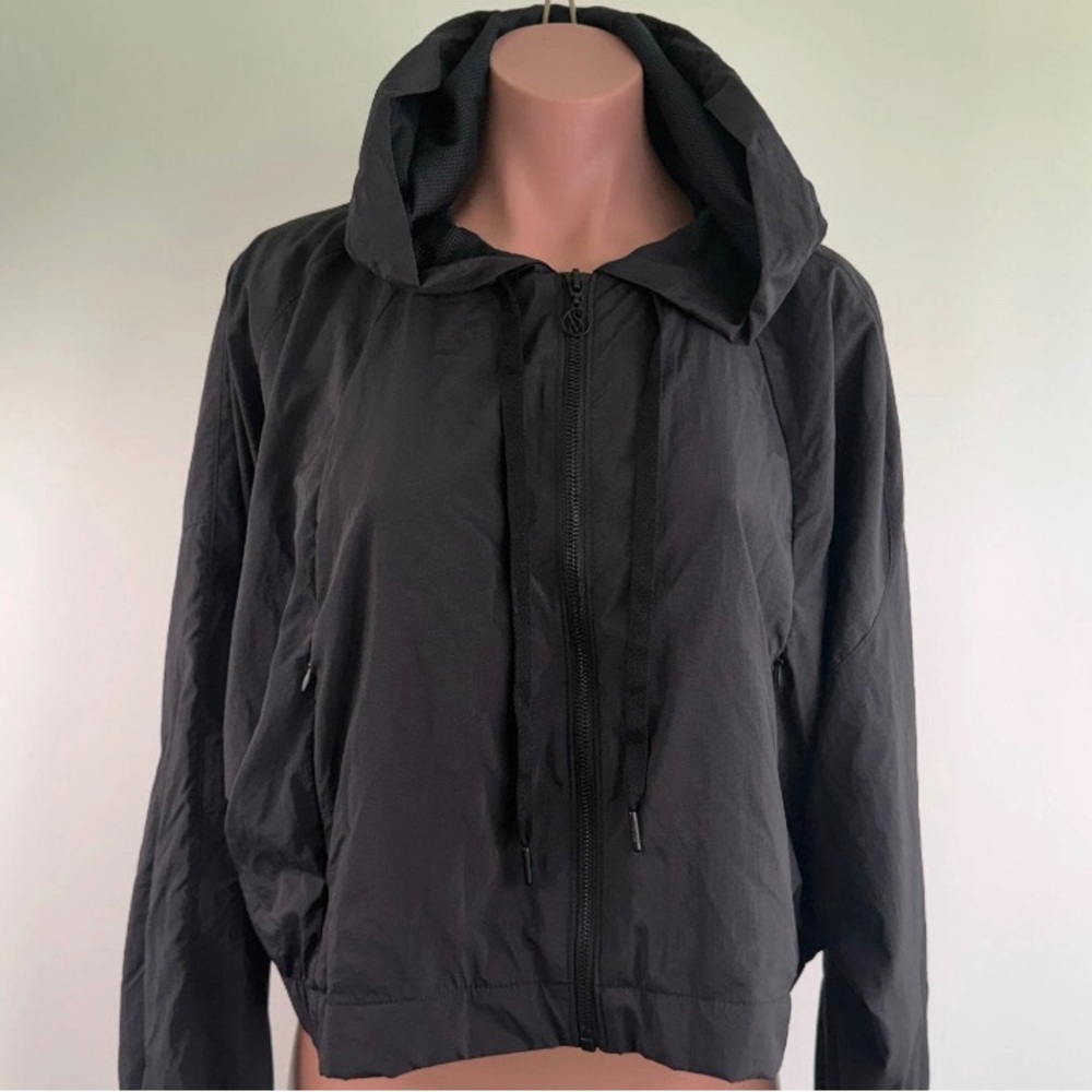 Victoria Secret Nwt Black Hooded Windbreaker Jacket - Women
